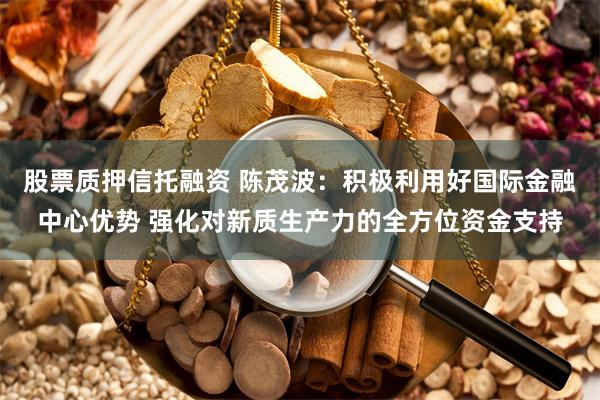 股票质押信托融资 陈茂波：积极利用好国际金融中心优势 强化对新质生产力的全方位资金支持