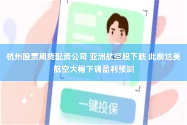 杭州股票期货配资公司 亚洲航空股下跌 此前达美航空大幅下调盈利预测