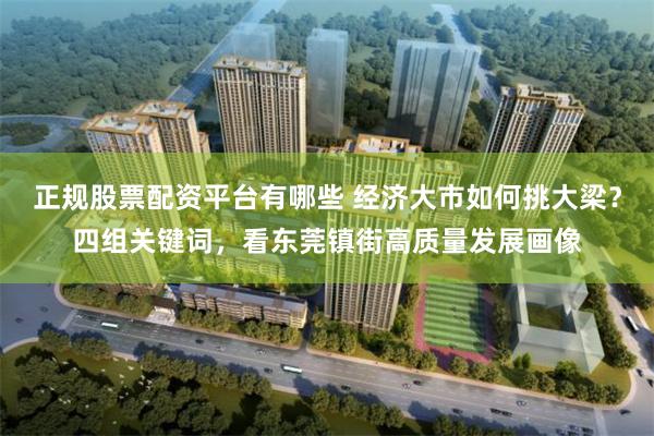 正规股票配资平台有哪些 经济大市如何挑大梁？四组关键词，看东莞镇街高质量发展画像